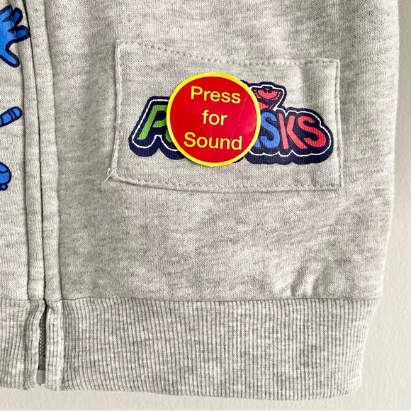 PJMasks Grey Character Zipper Hoodie Size 4t NWT - Picture 3 of 6